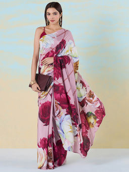 Navyasa By Liva - Bloom Bouquet Saree with Unstitched Blouse