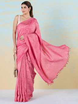 Navyasa By Liva - Elegant Weave Saree with Unstitched Blouse