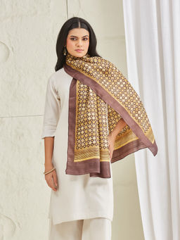 Fabindia - Womens Multi-Color Silk Hand Block Printed Stole
