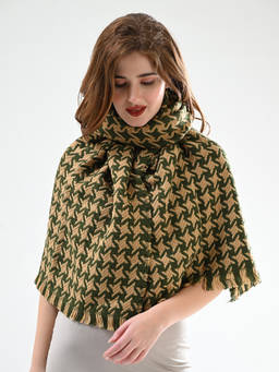 CAZZANO - Womens Winter Brown Viscose Shawl