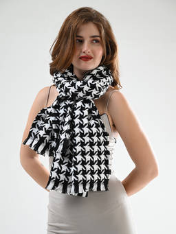 CAZZANO - Womens Winter White Viscose Shawl
