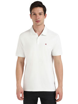Calvin Klein - Men White Solid Polo T-Shirt
