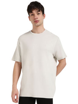 Calvin Klein - Men Beige Solid T-Shirt
