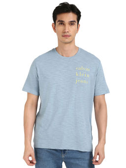 Calvin Klein - Men Blue Printed T-Shirt