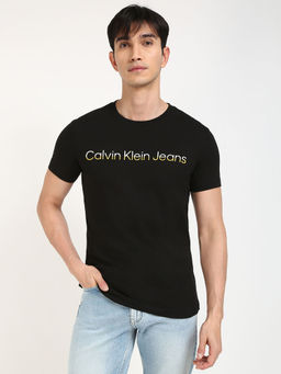 Calvin Klein - Men Black Solid T-Shirt