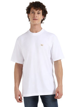 Calvin Klein - Men White Solid Relaxed Fit T-Shirt