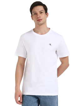 Calvin Klein - Men White Typography Print T-Shirt