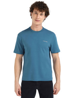 Calvin Klein - Men Blue Solid T-Shirt