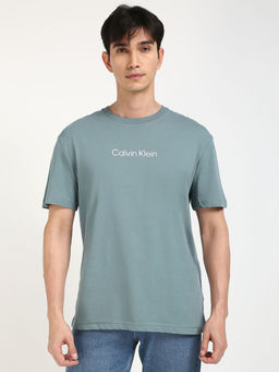 Calvin Klein - Men Blue Solid T-Shirt