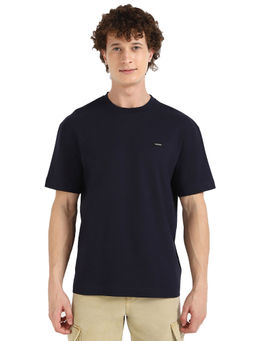 Calvin Klein - Men Navy Blue Solid T-Shirt