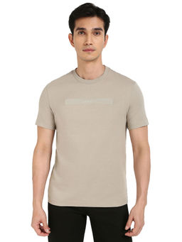 Calvin Klein - Men Khaki Embroidered T-Shirt