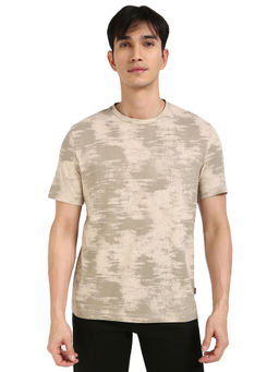 Calvin Klein - Men Beige Printed T-Shirt
