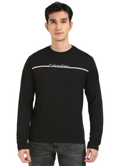 Calvin Klein - Men Black Stripes Full Sleeve T-Shirt