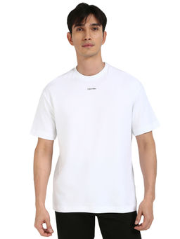Calvin Klein - Men White Solid T-Shirt