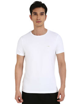 Calvin Klein - Men White Solid Slim Fit T-Shirt