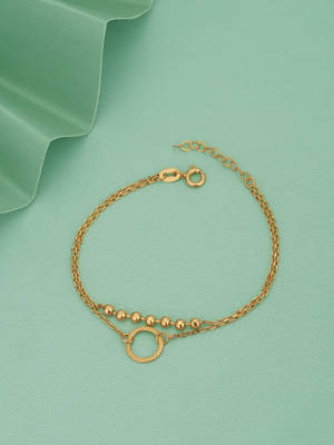 Buy Carlton London 18kt Gold Plated Charm Bracelet Online