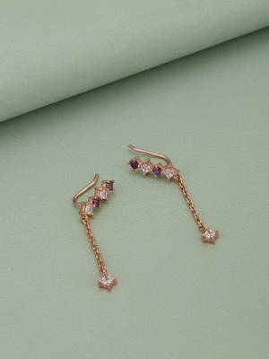Buy Carlton London 18kt Rose Gold Plated Star Ear Climber Online