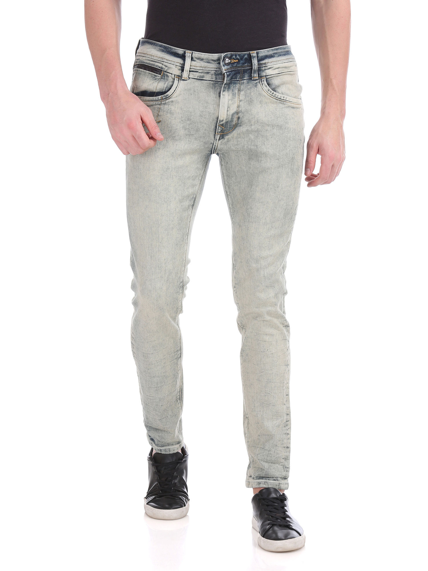 Ed Hardy Blue Skuller Super Slim Fit 