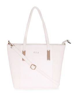 ELLE - White Solid Tote Bag