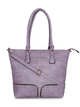 ELLE - Purple Solid Tote Bag