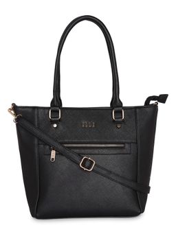 ELLE - Black Solid Tote Bag
