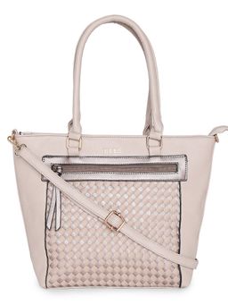 ELLE - Beige Patterned Tote Bag