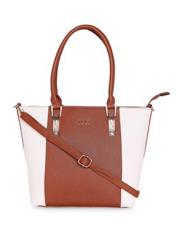ELLE - Brown Solid Tote Bag