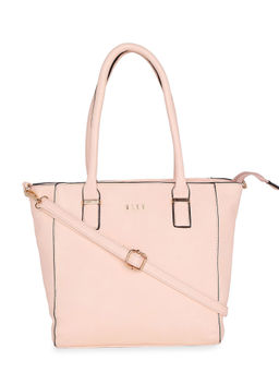 ELLE - Pink Solid Tote Bag