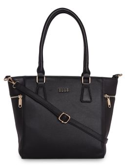 ELLE - Black Solid Tote Bag