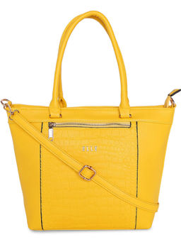 ELLE - Yellow Solid Tote Bag