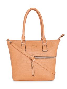 ELLE - Tan Solid Tote Bag