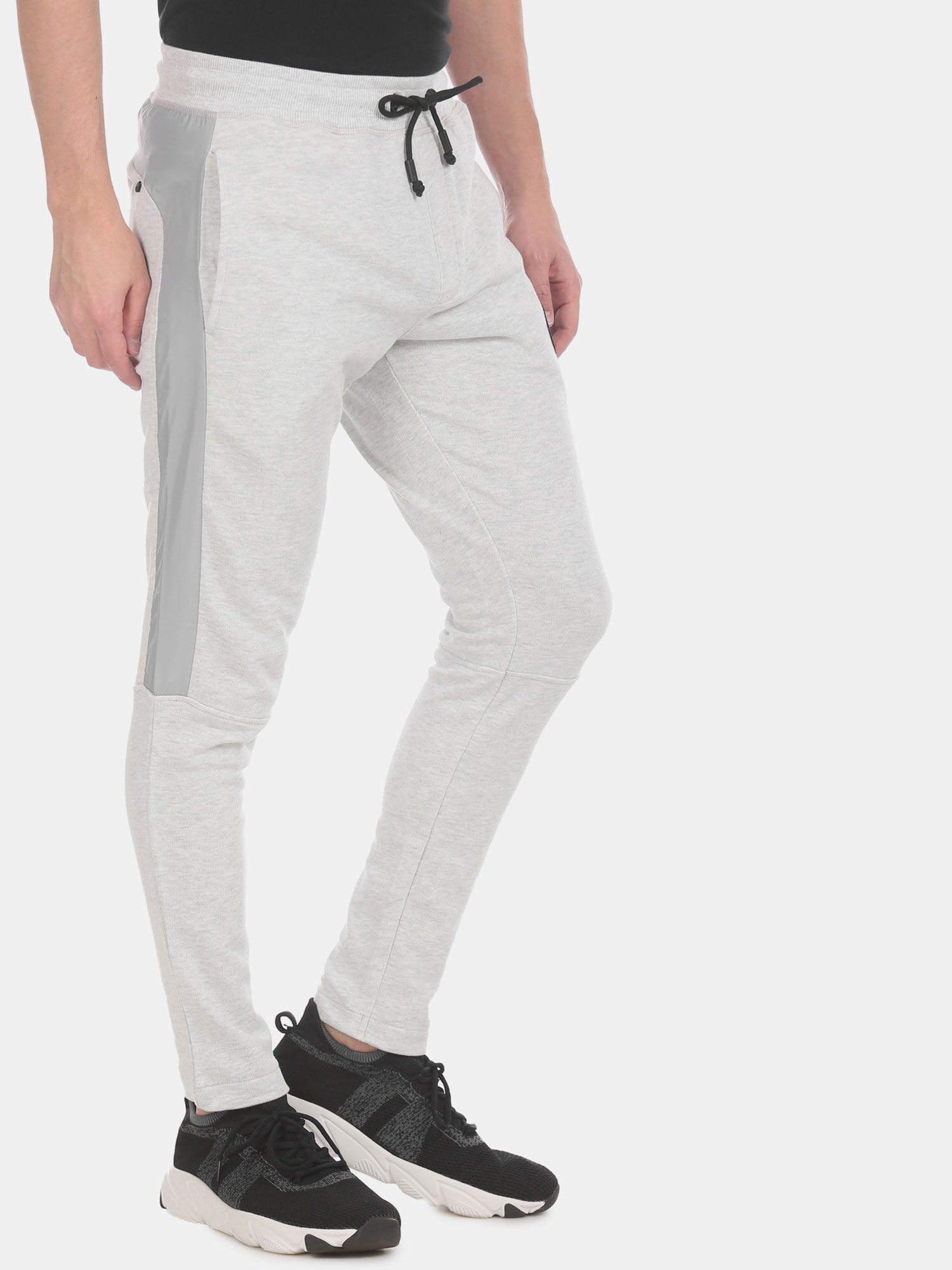 Ed Hardy Grey Solid Casual Track Pant 