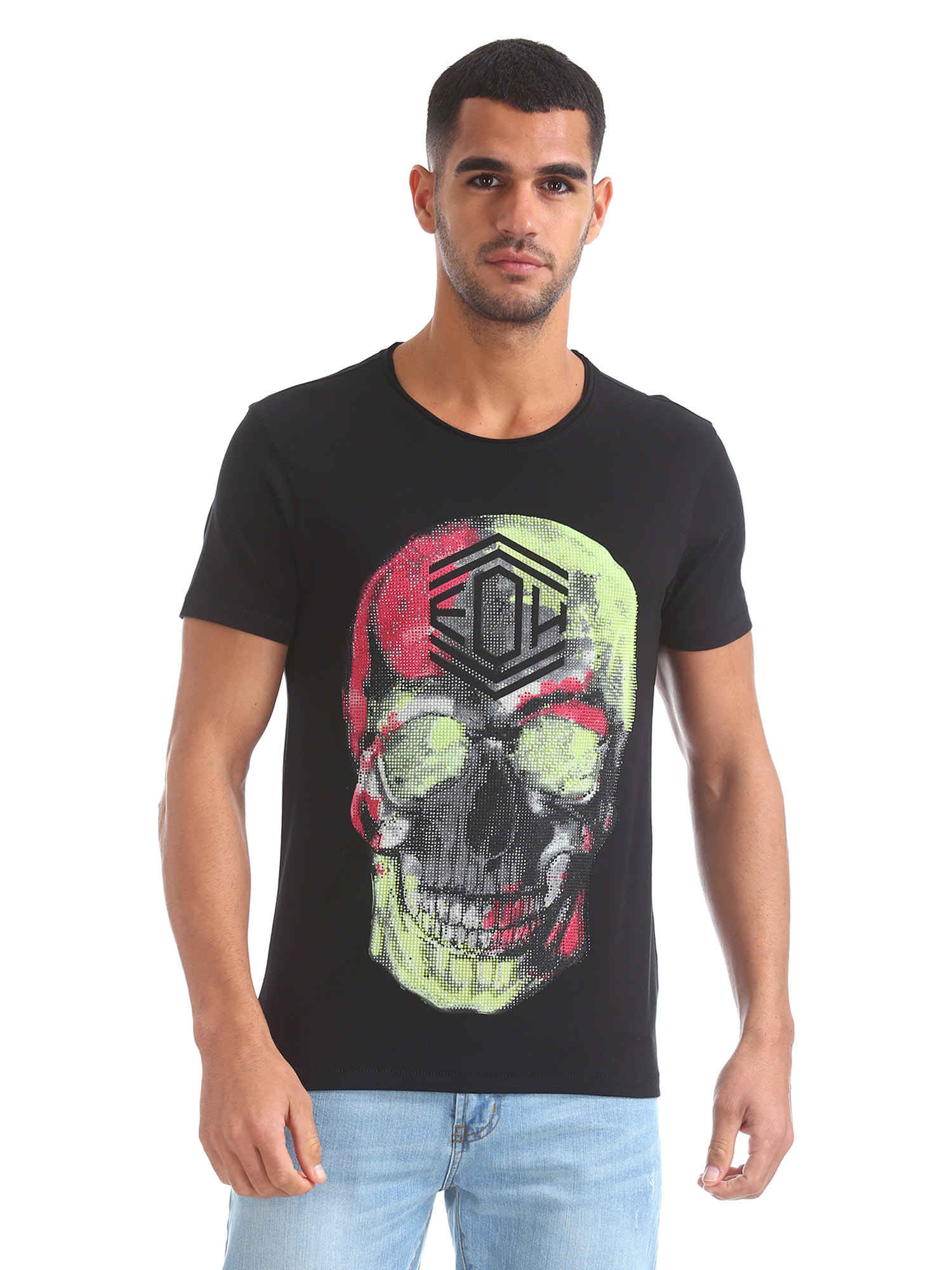 Buy Ed Hardy Black Printed T-Shirt 