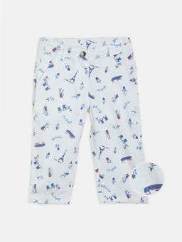 Elle Kids - Off White Printed Trouser