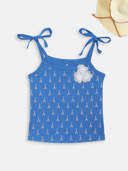 Elle Kids - Blue Shoulder Straps T-Shirt