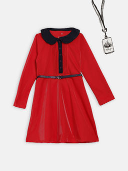 Elle Kids - Red Solid Dress