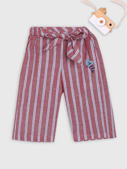 Elle Kids - Red Striped Regular Fit Trouser