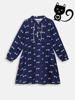 Elle Kids - Blue Round neck Dress