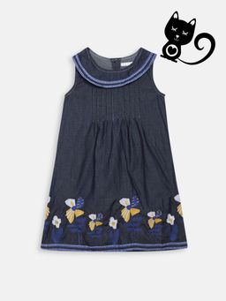 Elle Kids - Blue Round neck Dress