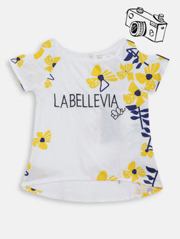 Elle Kids - White round neck Top