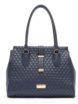 ELLE - Navy Blue Patterned Handbag