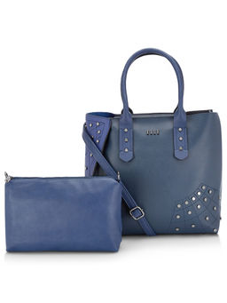 ELLE - Blue Solid Tote Bag