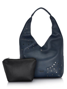 ELLE - Navy Blue Solid Handbag