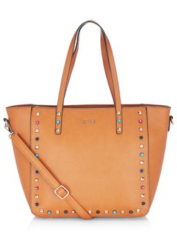 ELLE - Tan Solid Tote Bag