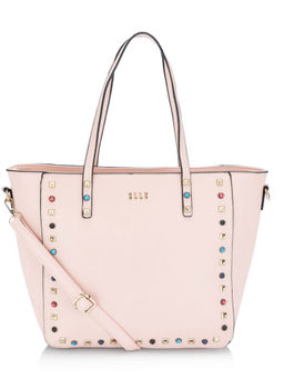 ELLE - Pink Solid Tote Bag
