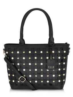 ELLE - Black Patterned Tote Bag