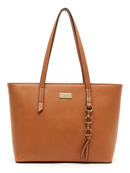 ELLE - Tan Solid Tote Bag