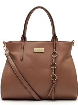 ELLE - Brown Solid Satchel Handbag