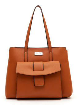 ELLE - Tan Solid Handbag