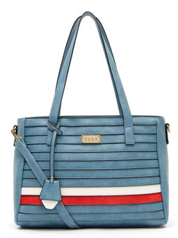 ELLE - Blue Solid Tote Bag